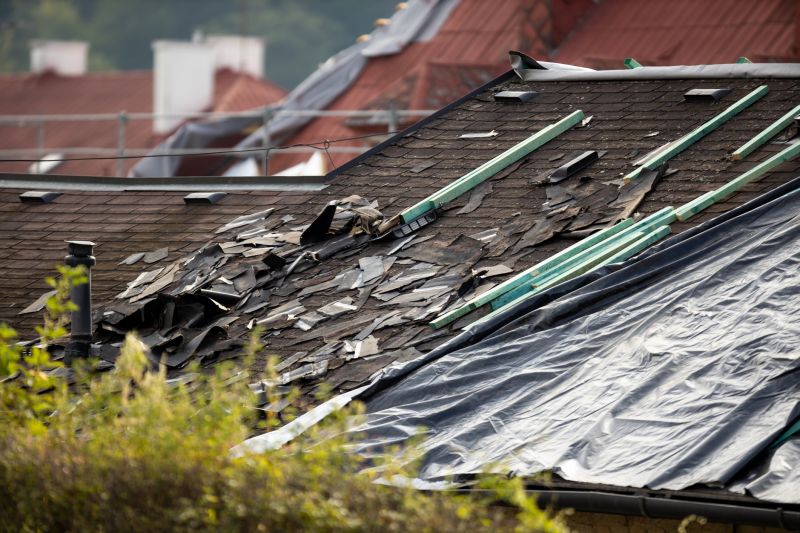 Storm Damage Roof Tarping