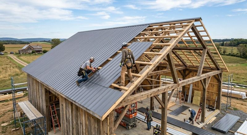 Barn Roof Construction in Pike County, PA