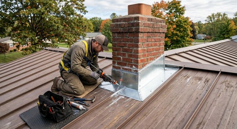 Metal Roof Flashing Repair in Pike County, PA