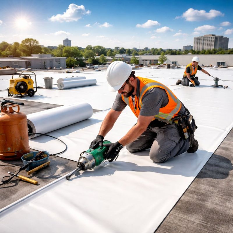 Single Ply Roof Installation in Andover, NJ