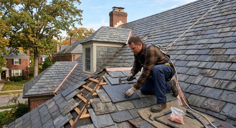 Slate Shingle Replacement in Pike County, PA