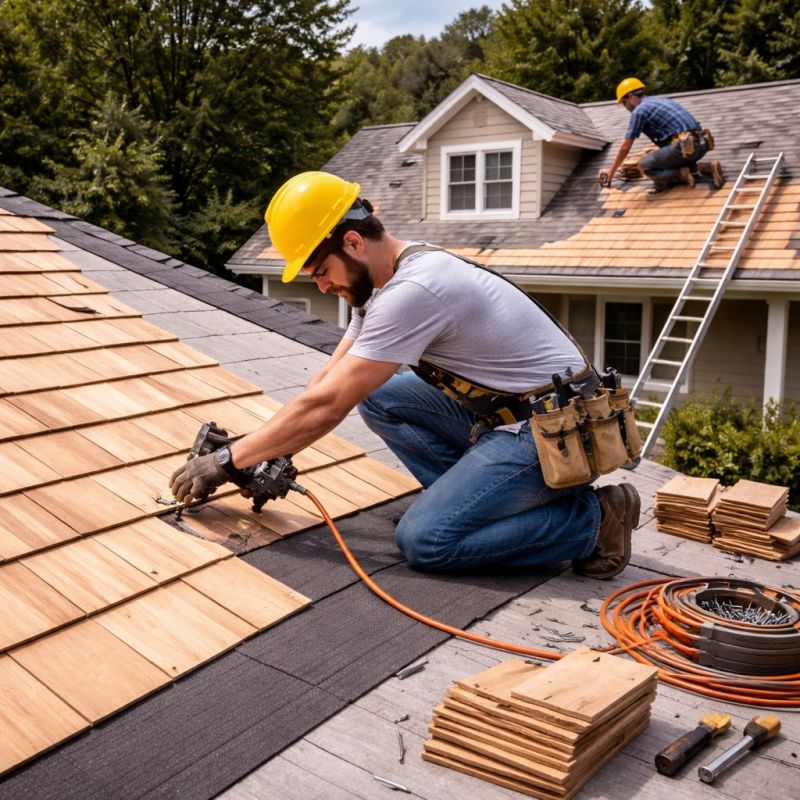 Wood Roofing Installation in Franklin, NJ