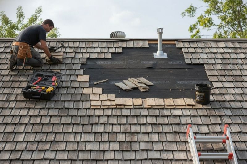 Wood Shake Roof Repair in Middletown, NY